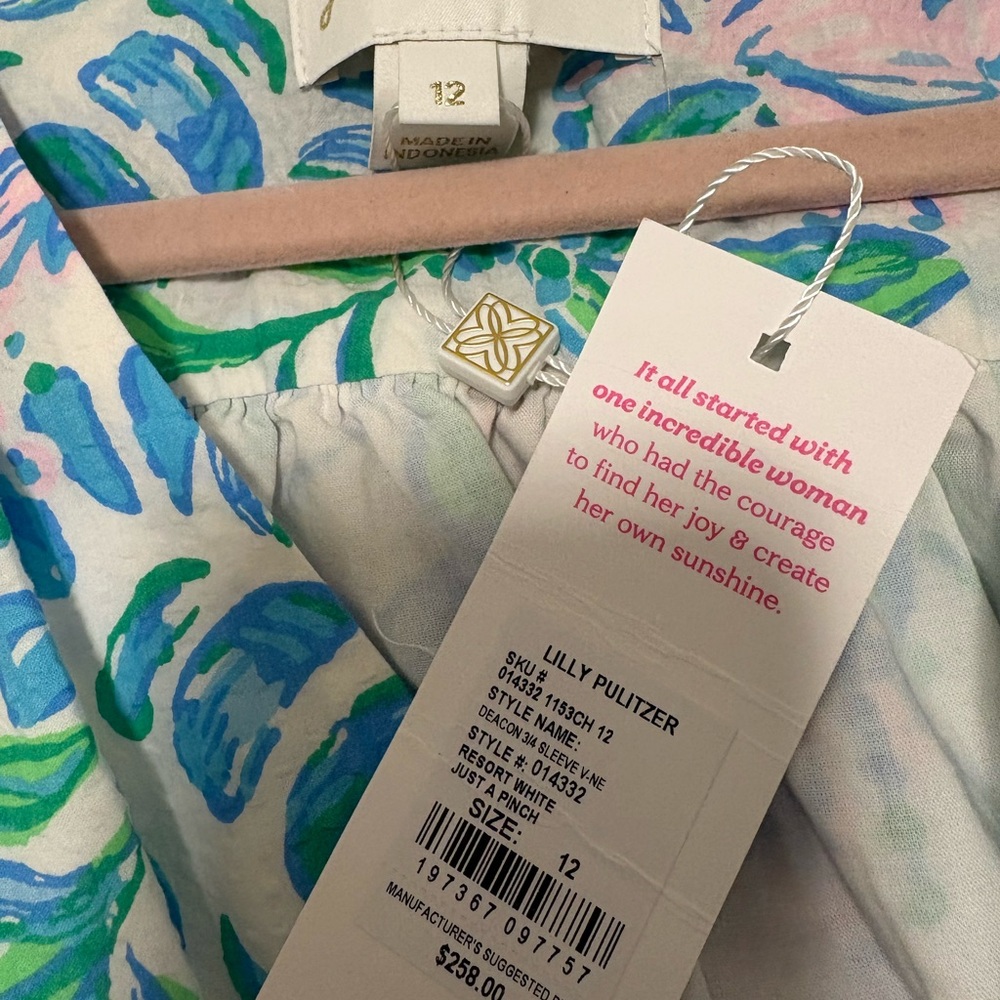 Lilly Pulitzer multi Tiered Maxi Dress in Blue, Green & Light Pink - Picture 3 of 4